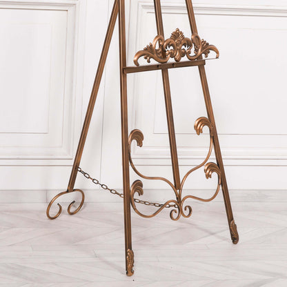 Antiqued Gold Metal Easel 165cm