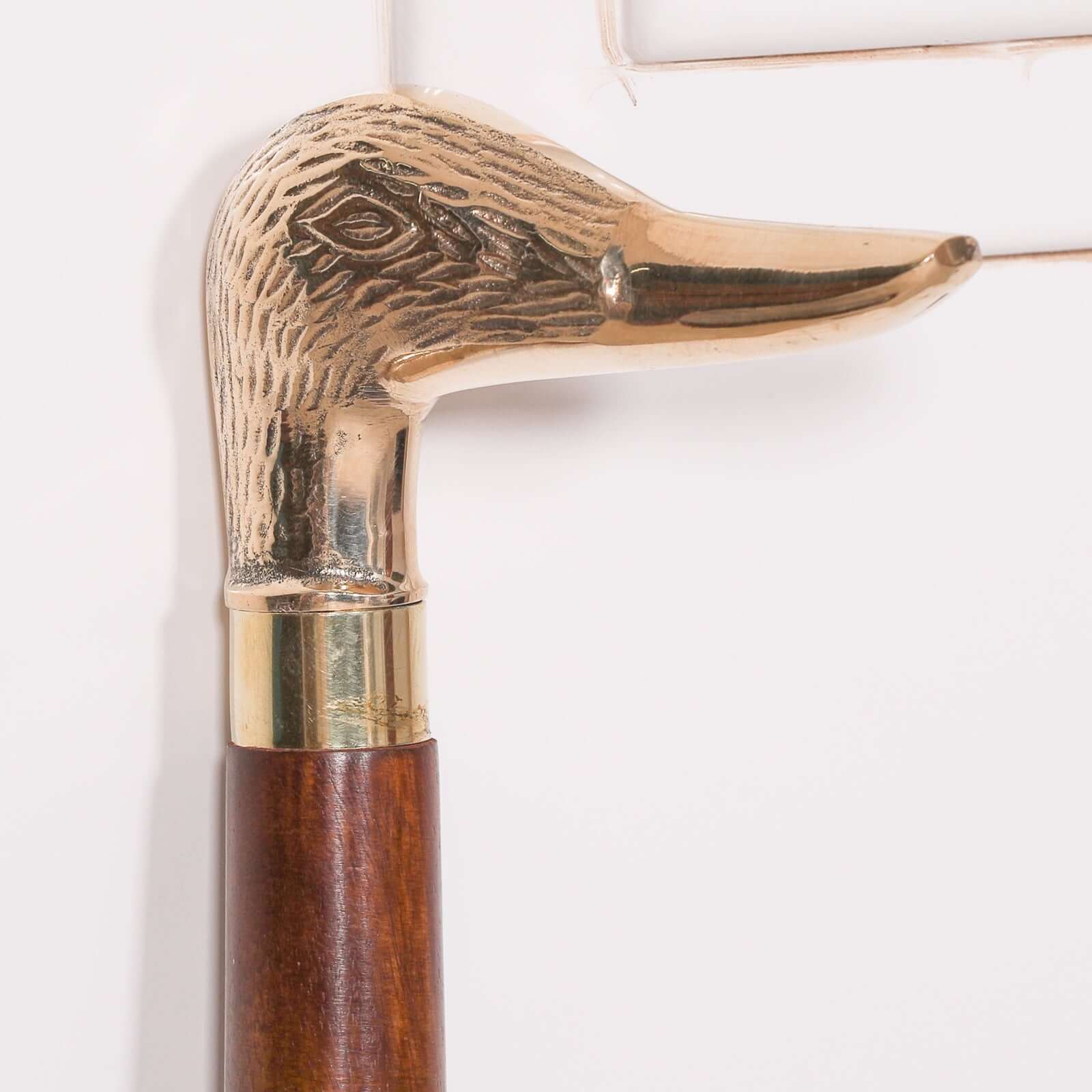 Duck Brass Wooden Walking Stick