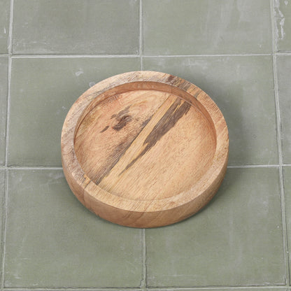 Round 15cm Wooden Tray