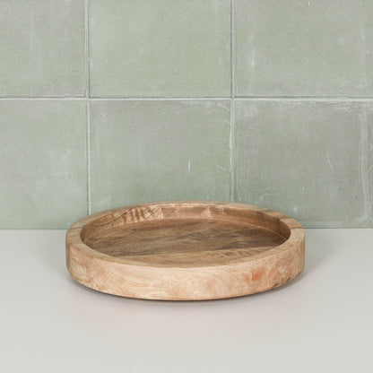 Round 20cm Wooden Tray
