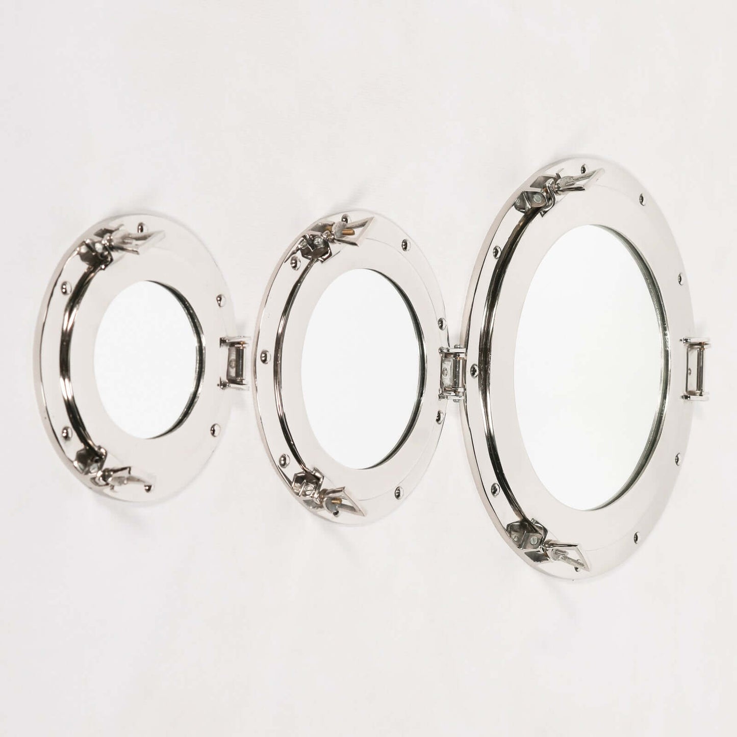 Extra Large Polished Port Hole Mirror