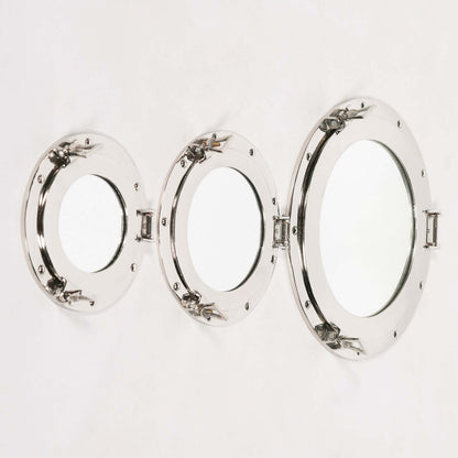 Extra Large Polished Port Hole Mirror