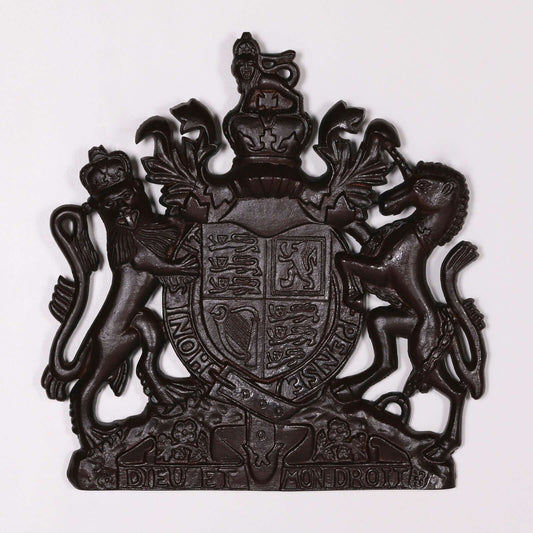 Rustic Iron Style 37cm Cast Metal Coat of Arms