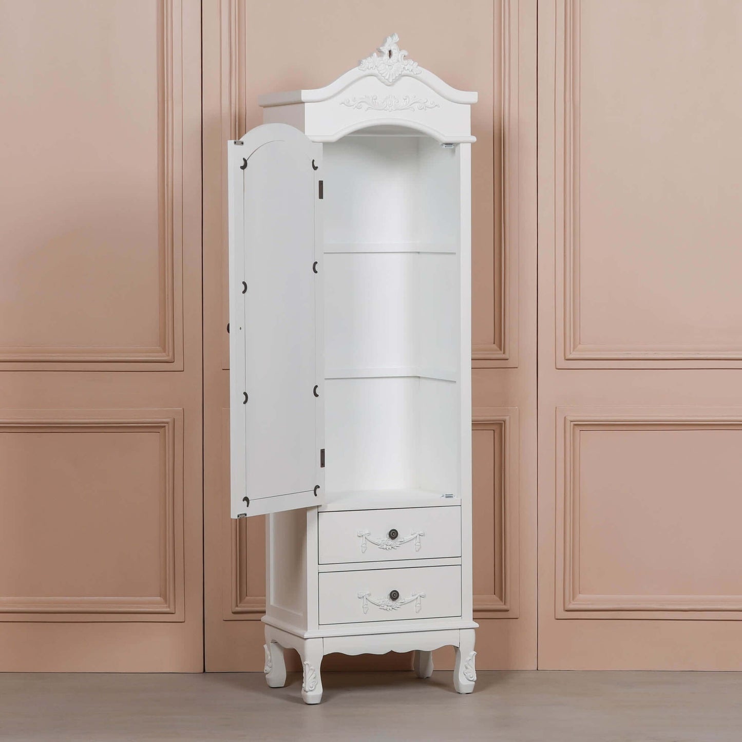 French White Armoire with Drawers