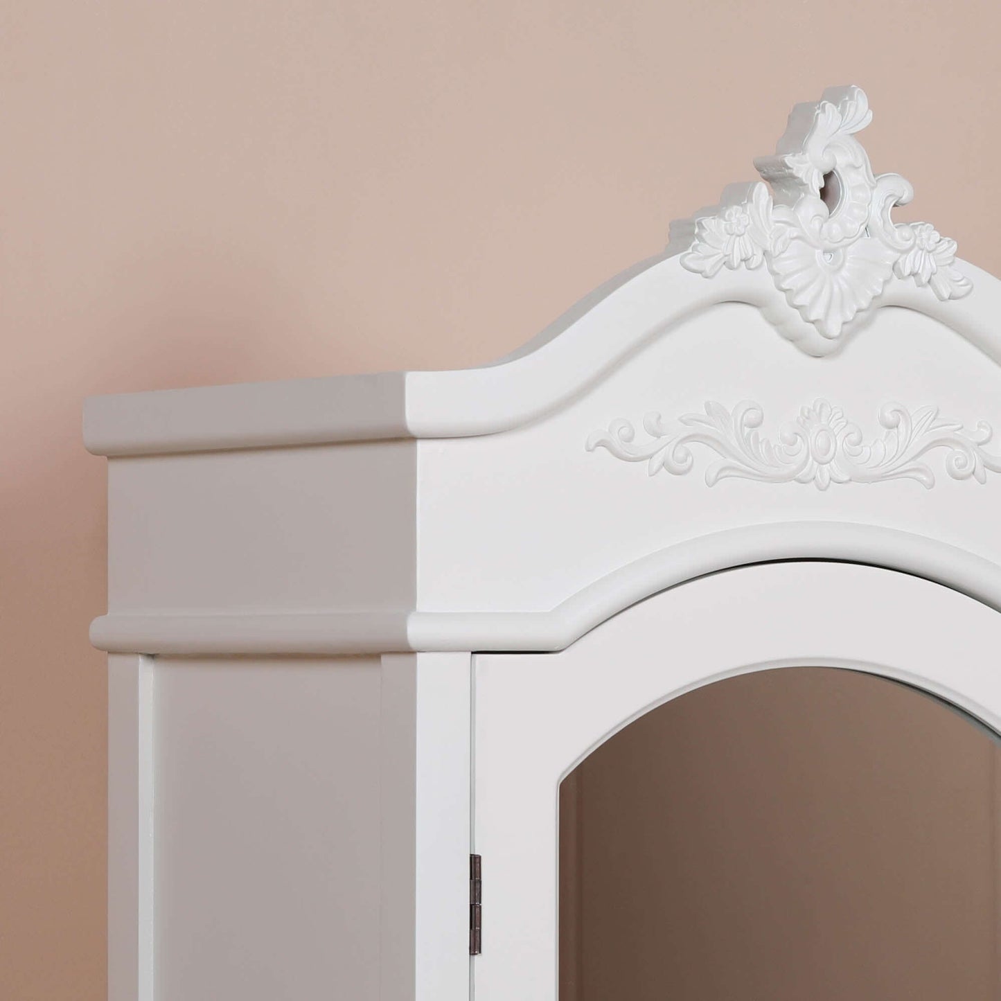 French White Armoire with Drawers