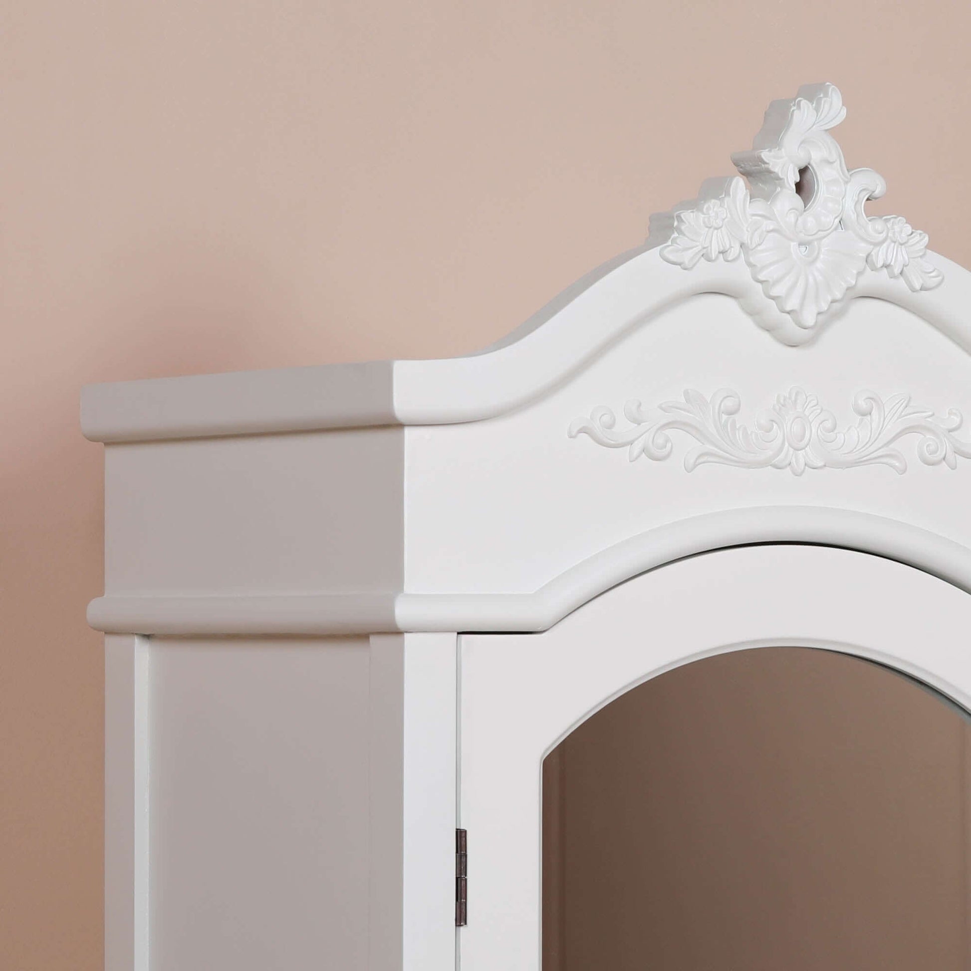 French White Armoire with Drawers