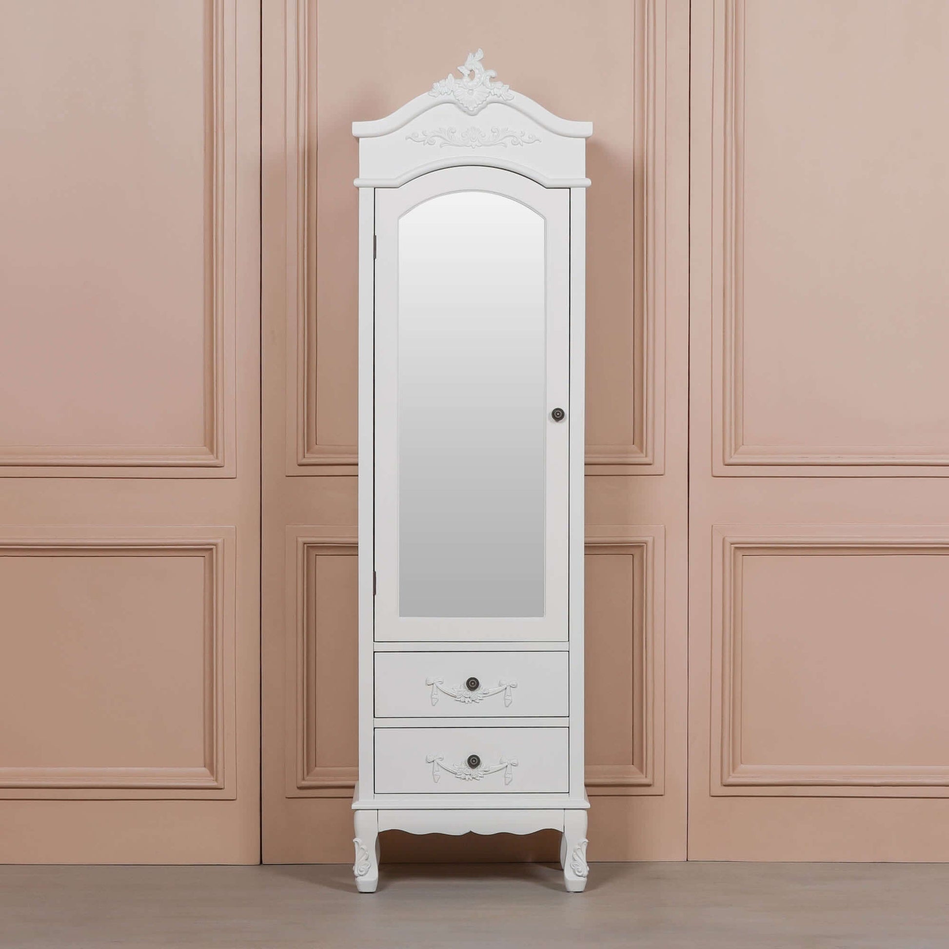 French White Armoire with Drawers