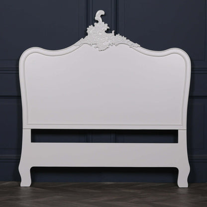 French White 4ft6 Double Size Headboard