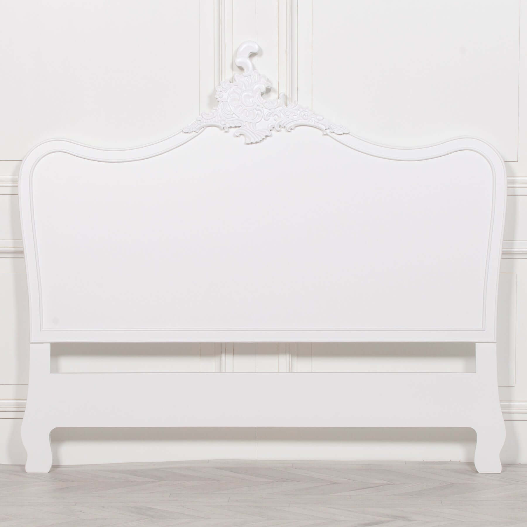 French White 4ft6 Double Size Headboard