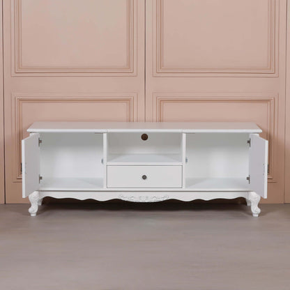 French White Large Cabinet TV Unit