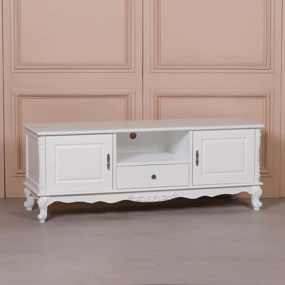 French White Large Cabinet TV Unit