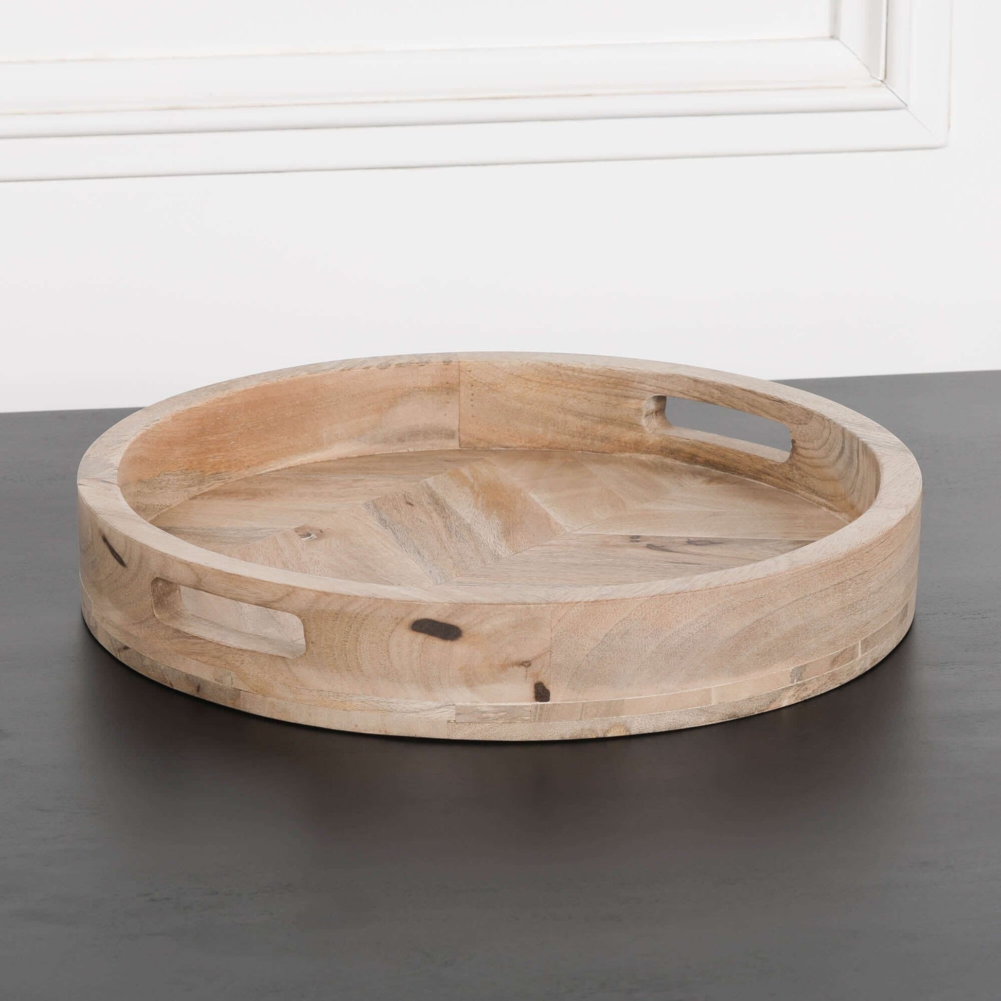 Round 40cm Wooden Tray