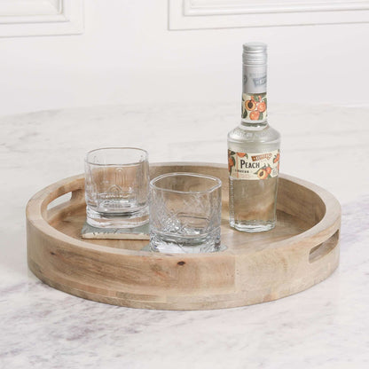 Round 40cm Wooden Tray