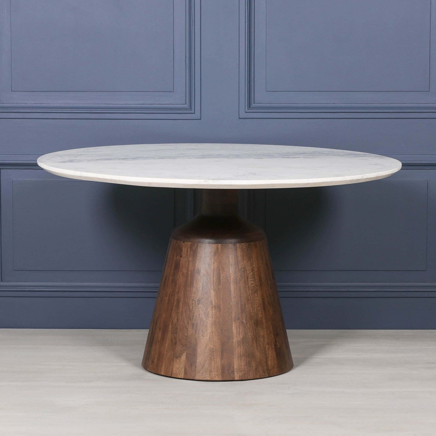 Wooden Acacia Natural Marble Top Dining Table