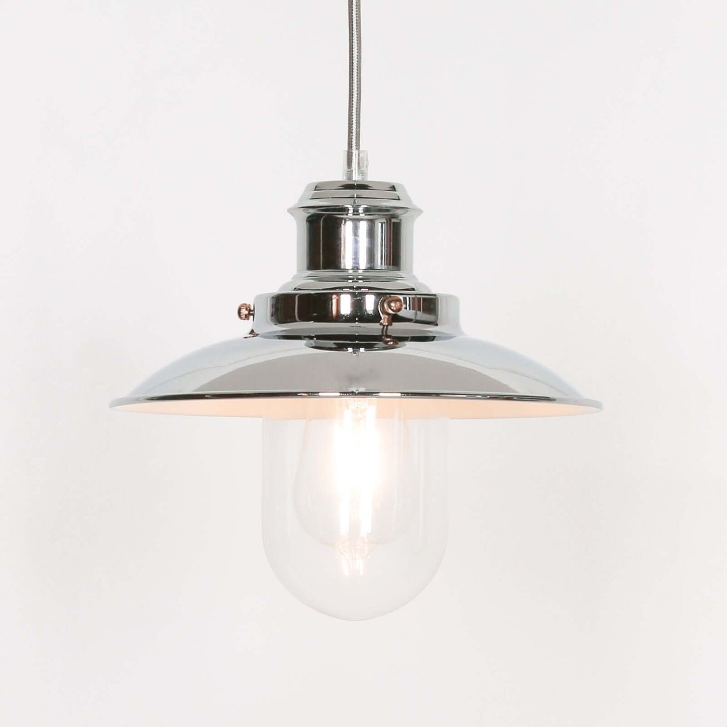 Hanging Ceiling Light Chrome - Fisherman Style Pendant Light