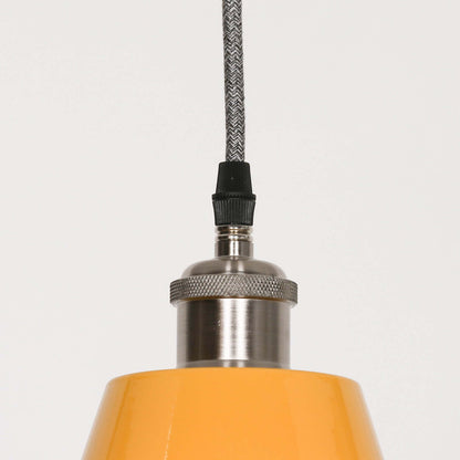 Factory Style Mustard Yellow Enamel Painted 36cm Pendant Light