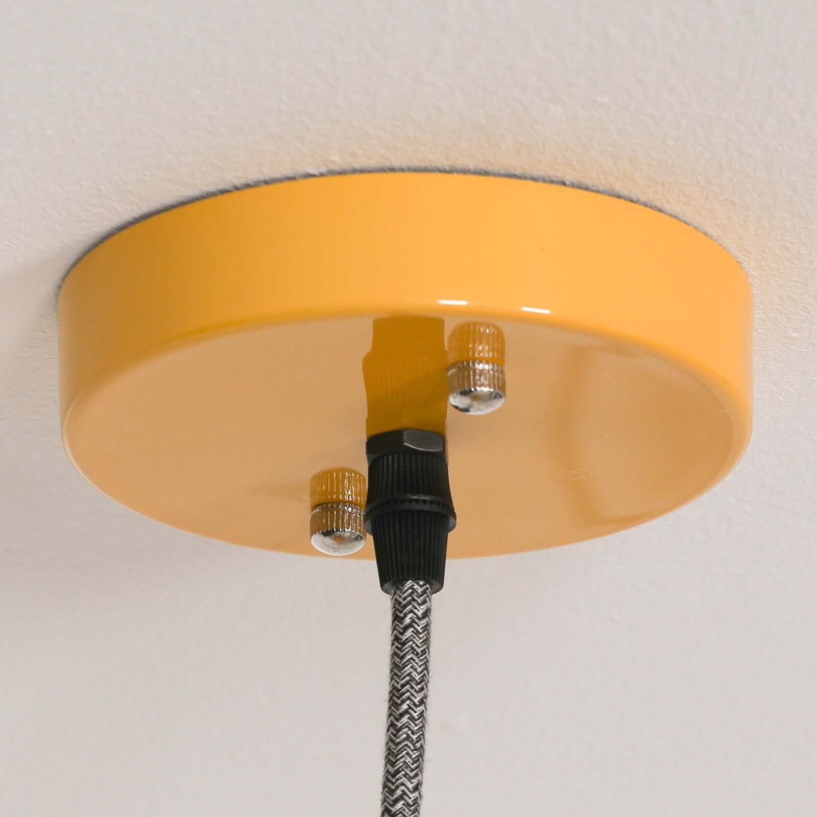 Factory Style Mustard Yellow Enamel Painted 36cm Pendant Light