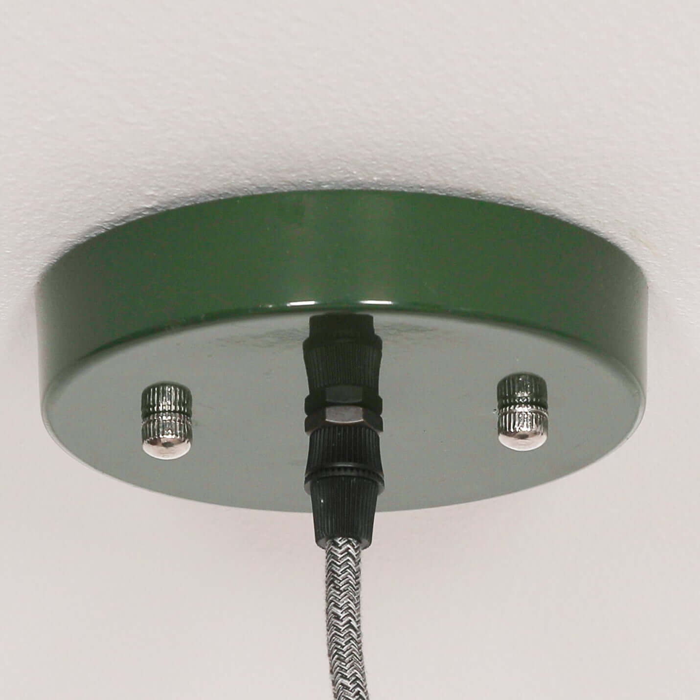 Factory Style British Green Enamel Painted 46cm Pendant Light