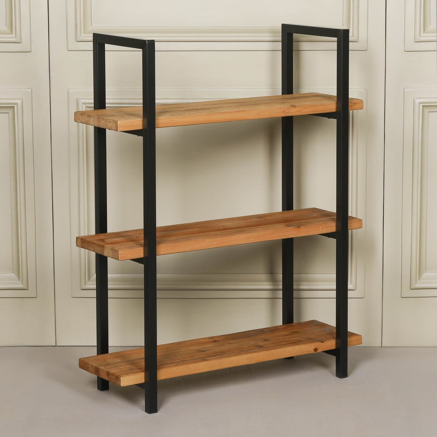Rustic Wooden Industrial 3 Tier Bookcase Shelving