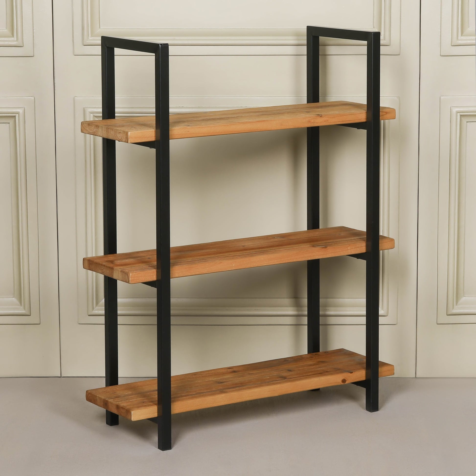 Rustic Wooden Industrial 3 Tier Bookcase Shelving