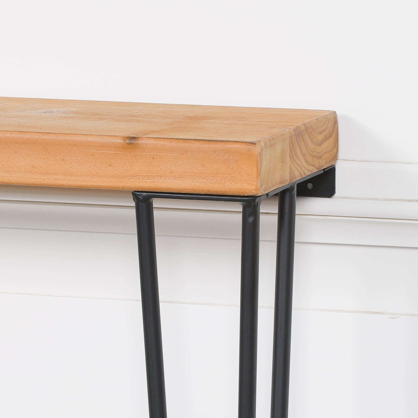 Rustic Wooden Hairpin Hall Table Console 77cm