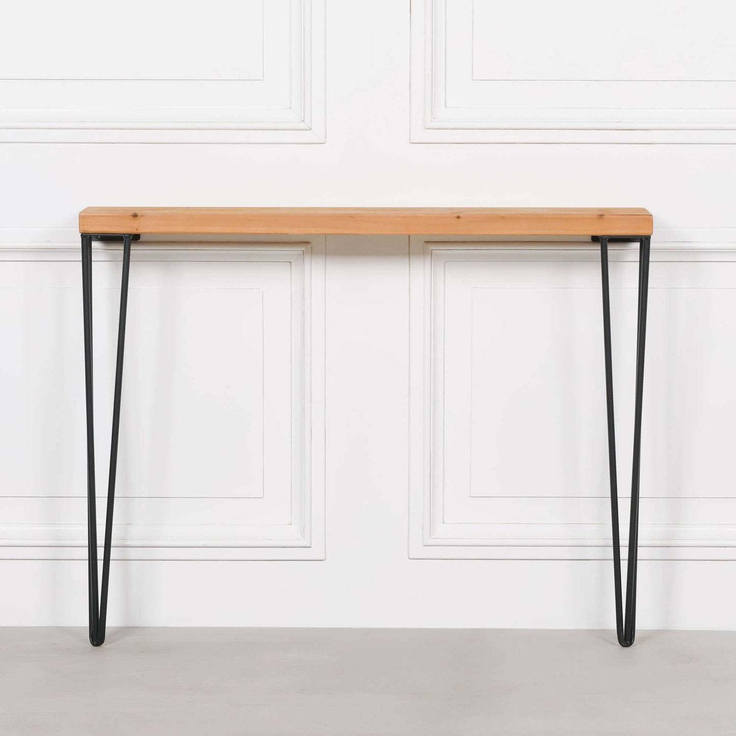 Rustic Wooden Hairpin Hall Table Console 77cm