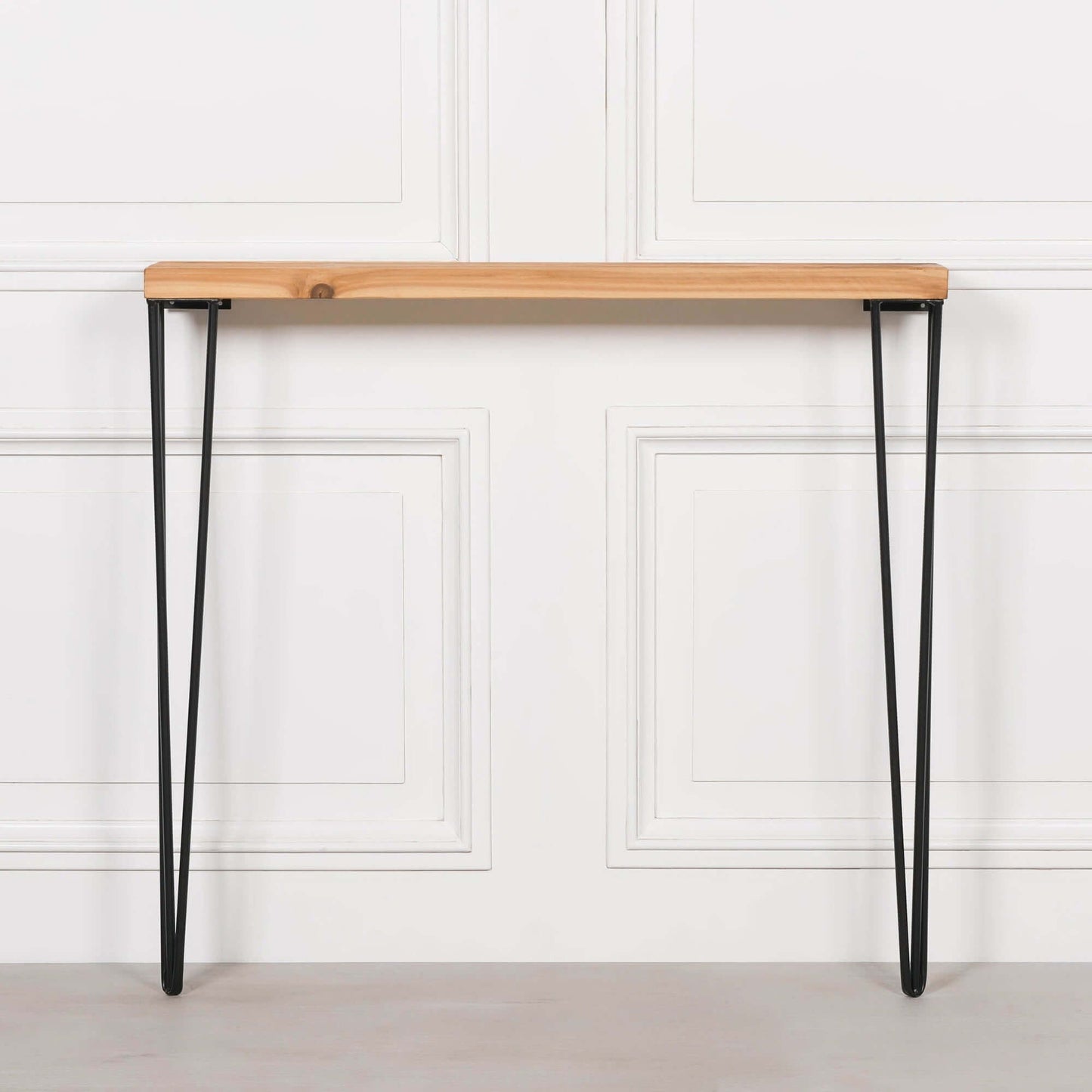 Rustic Wooden Hairpin Hall Table Console 92cm