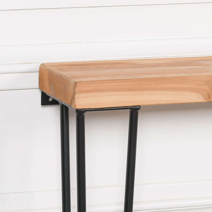 Rustic Wooden Hairpin Hall Table Console 92cm