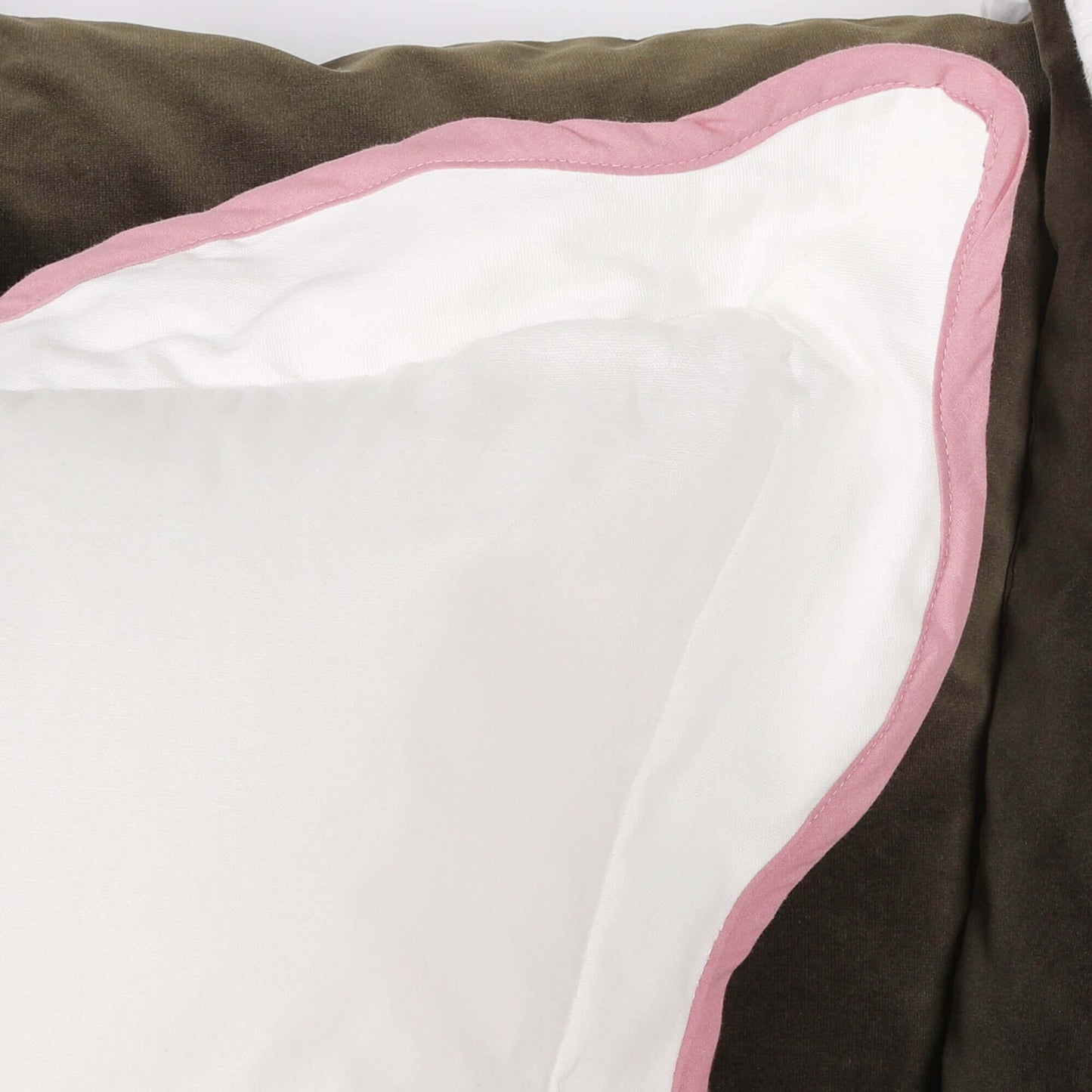 Wild Rose Pink Edge Natural Cushion Cover 55cm