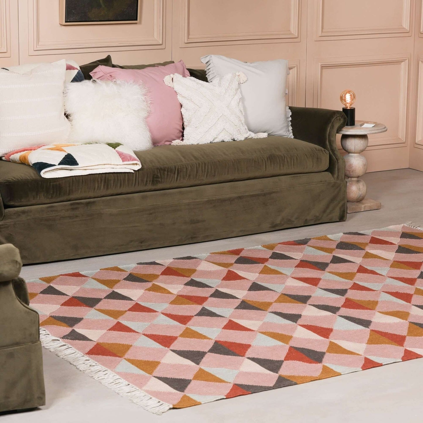 Diamond Design Multi Colour Rug 260x180cm