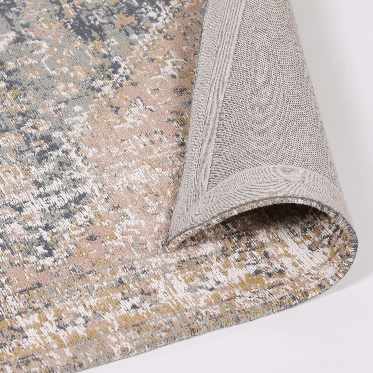 Marine Pink Chenille Washed Rug 230x160cm