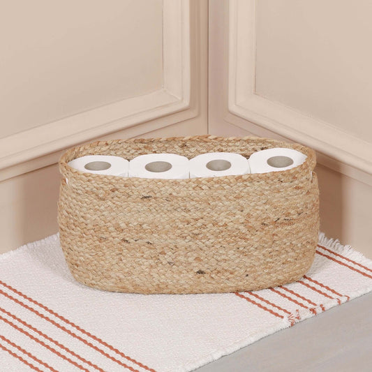 Jute Toilet Roll Storage Basket