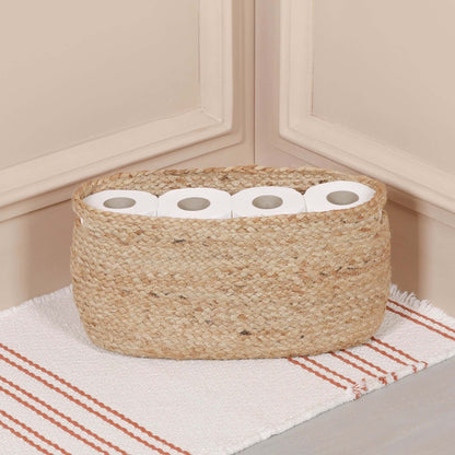 Jute Toilet Roll Storage Basket