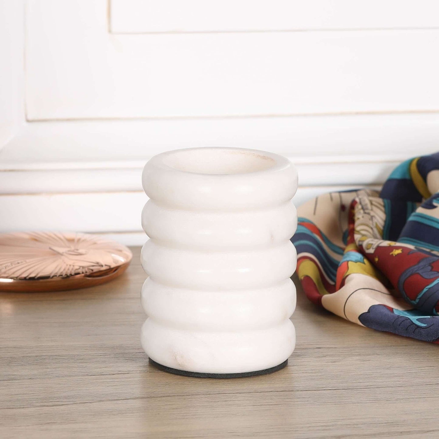 Natural White Marble Beehive Storage Holder