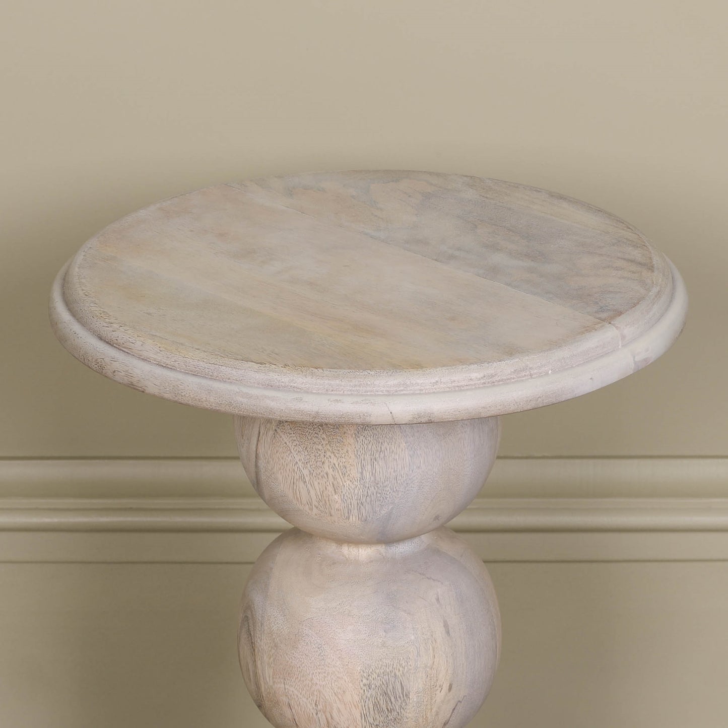 Blanchie Wooden Stacked Ball Side Occasional Table