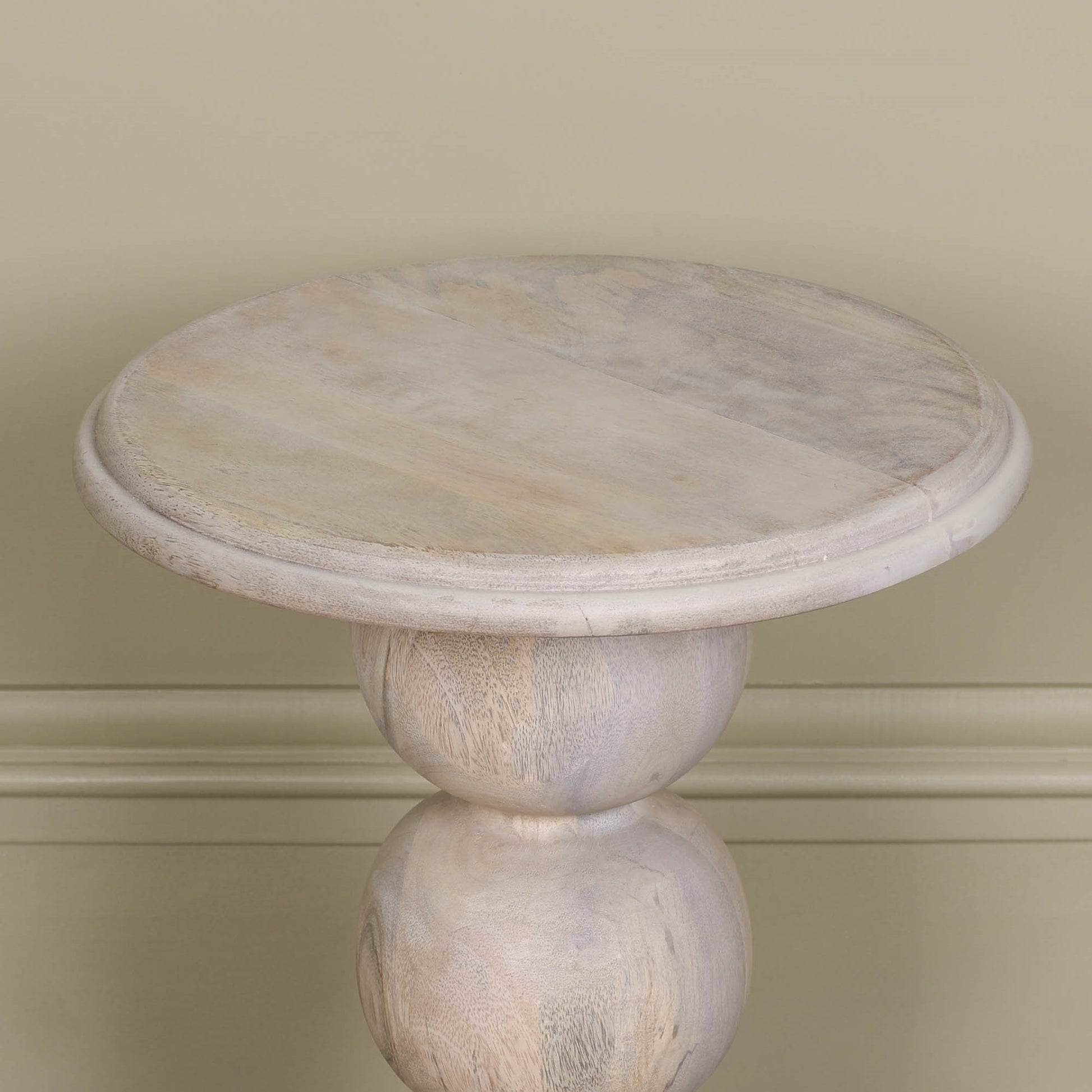 Blanchie Wooden Stacked Ball Side Occasional Table
