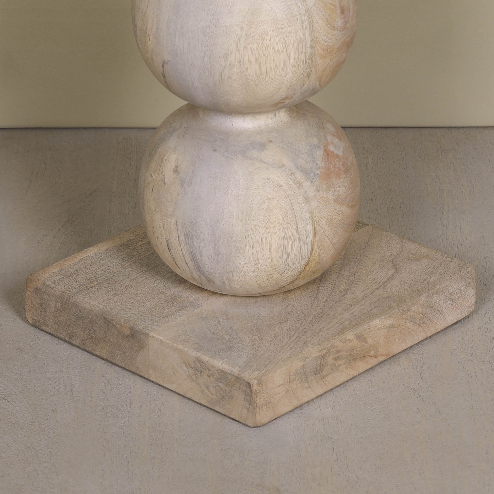 Blanchie Wooden Stacked Ball Side Occasional Table