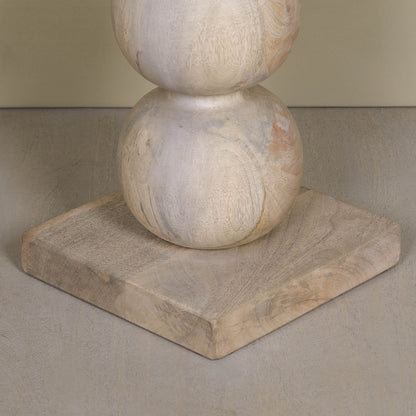 Blanchie Wooden Stacked Ball Side Occasional Table