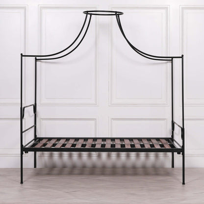 Black Iron 4ft6 Double Size Poster Bed