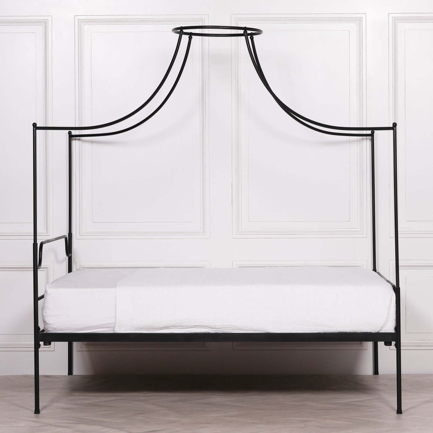 Black Iron 4ft6 Double Size Poster Bed