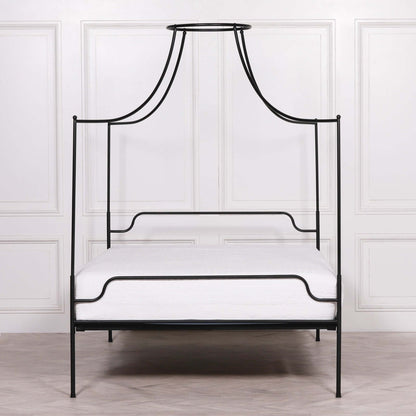 Black Iron 4ft6 Double Size Poster Bed