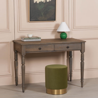 Rustic Pine Writing Desk Console