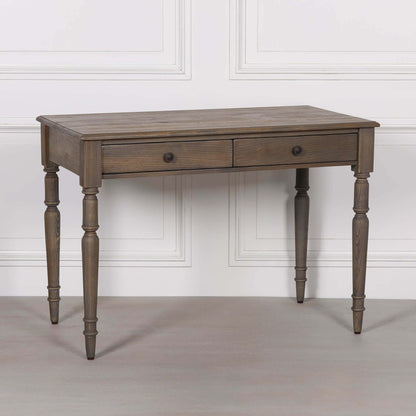 Rustic Pine Writing Desk Console