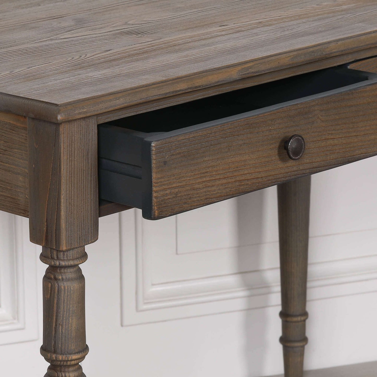 Rustic Pine Writing Desk Console