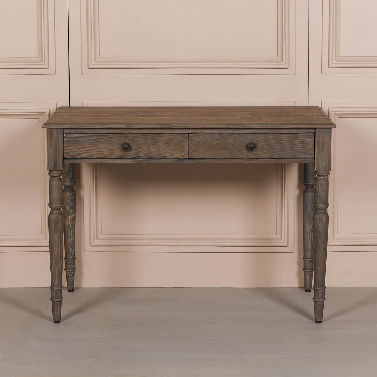Rustic Pine Writing Desk Console
