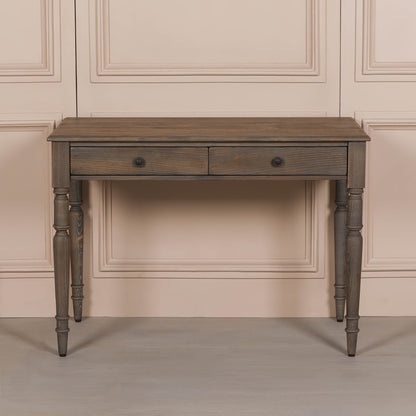 Rustic Pine Writing Desk Console
