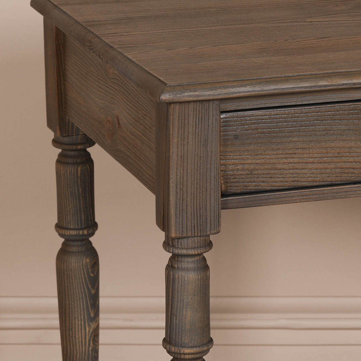 Rustic Pine Writing Desk Console