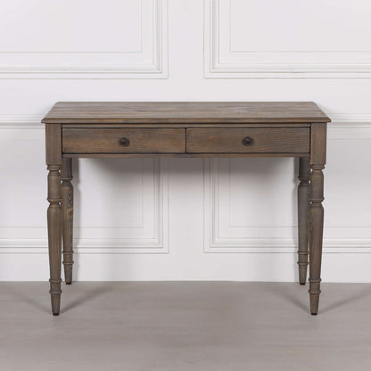 Rustic Pine Writing Desk Console