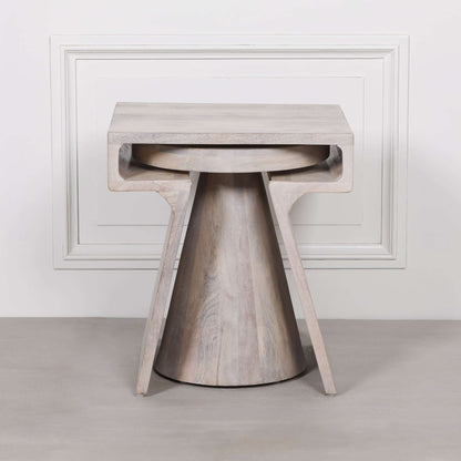 Blanchie Wooden Nesting Side Occasional Table