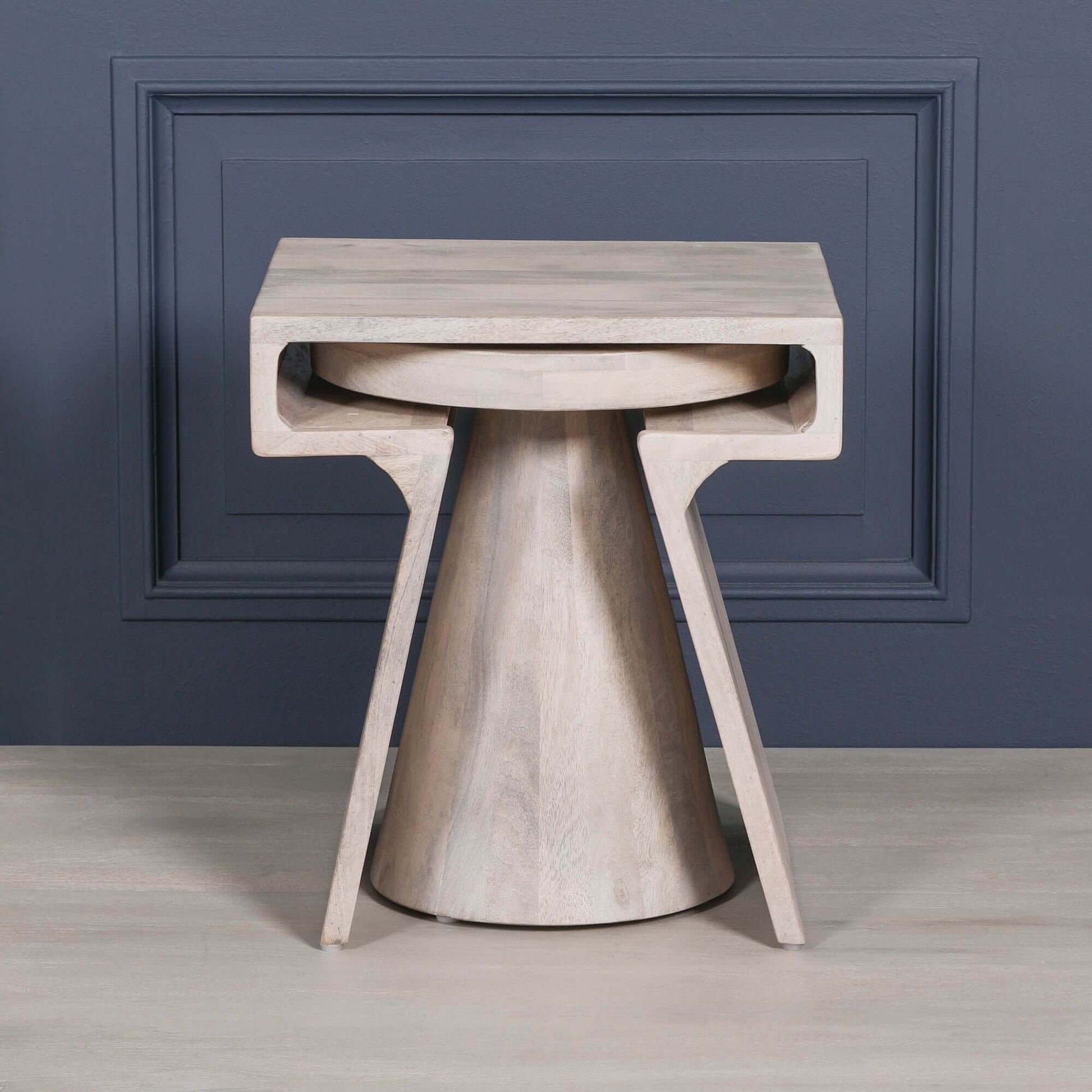 Blanchie Wooden Nesting Side Occasional Table